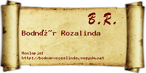 Bodnár Rozalinda névjegykártya